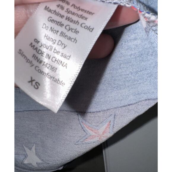 lularoe XS Extra Small Patriotic Randy top Stars red white blue nwt - Picture 4 of 5